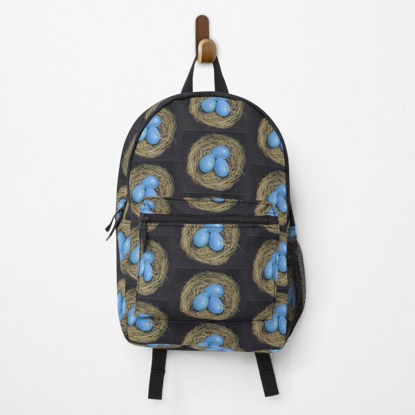 Item preview, Bird Eggs in a Nest, Blue Eggs, Color Pencil on Black designed and sold by JoyfulWhimsy.