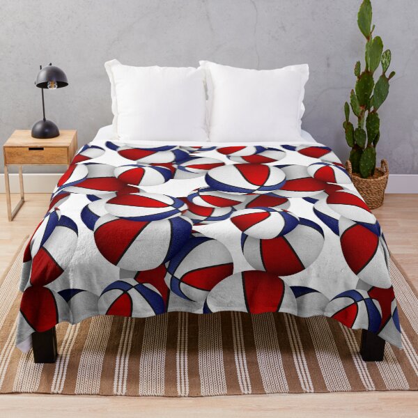 Item preview, Red blue basketballs pattern designed and sold by katzdzynes.