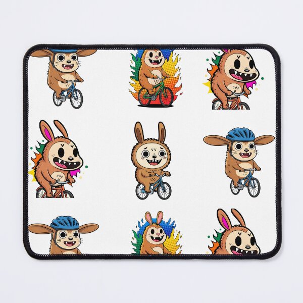 Item preview, Playful Labubu (Bikebubu) Cycling Pack | Fun Cartoon Biker Stickers designed and sold by All-Shopping.