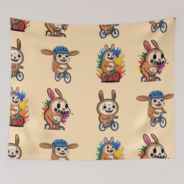 Item preview, Playful Labubu (Bikebubu) Cycling Pack | Fun Cartoon Biker Stickers designed and sold by All-Shopping.