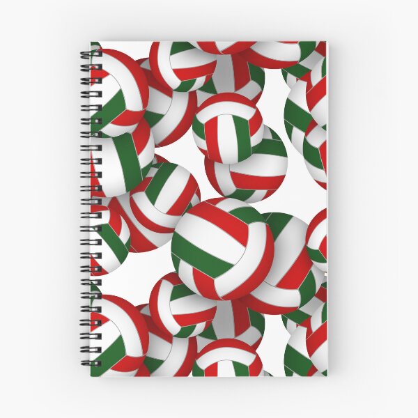 Item preview, Red green volleyballs pattern designed and sold by katzdzynes.