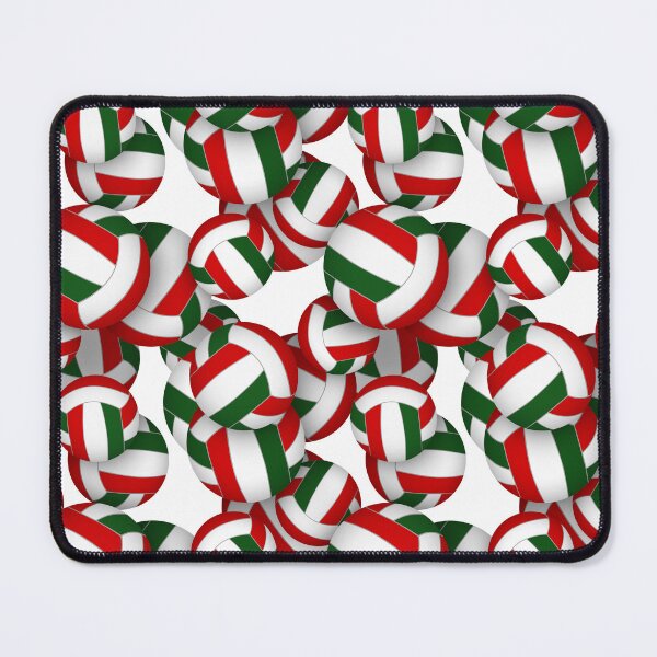 Item preview, Red green volleyballs pattern designed and sold by katzdzynes.