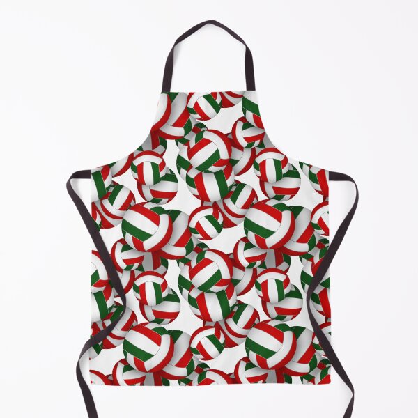 Item preview, Red green volleyballs pattern designed and sold by katzdzynes.