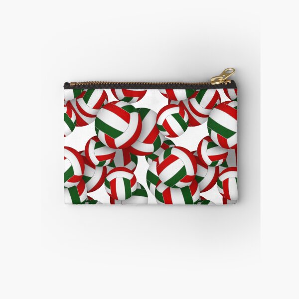 Item preview, Red green volleyballs pattern designed and sold by katzdzynes.