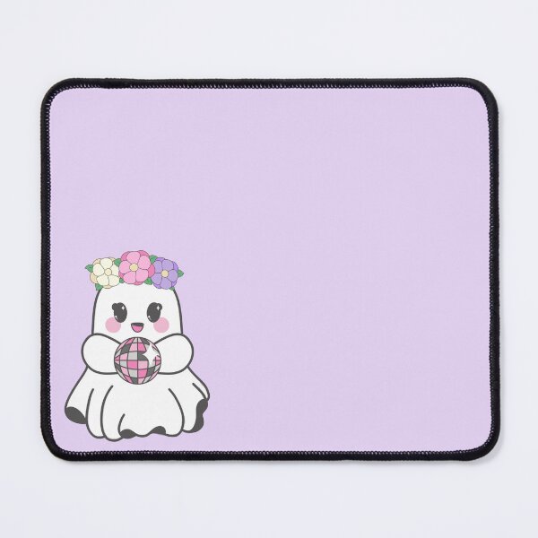 Item preview, Kawaii Ghost with Floral Crown and Disco Ball designed and sold by SpunkyDoodles.