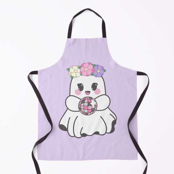 Item preview, Kawaii Ghost with Floral Crown and Disco Ball designed and sold by SpunkyDoodles.