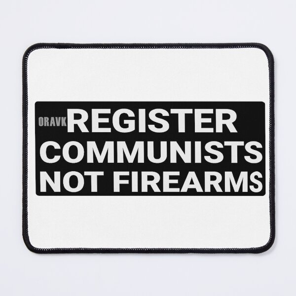 Item preview, Pro-Gun Bumper Sticker by ORAVK – “Register Communist, Not Firearms” Political Vinyl Decal for Car or Truck designed and sold by ORAVK.