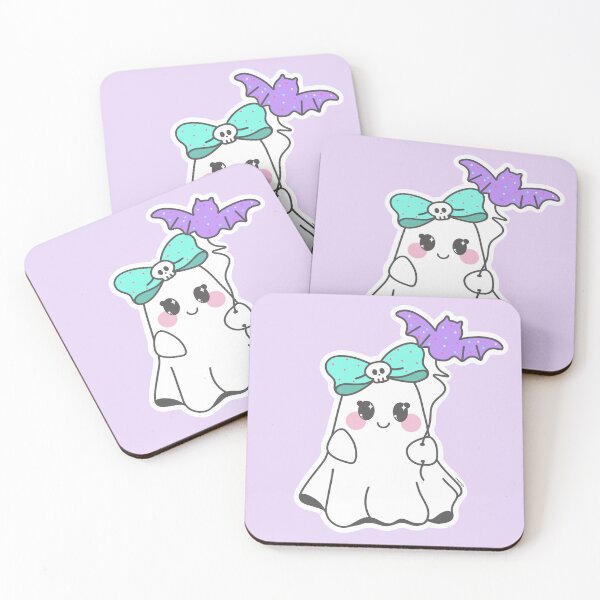 Item preview, Girly Ghost with Bow Holding a Bat Balloon designed and sold by SpunkyDoodles.