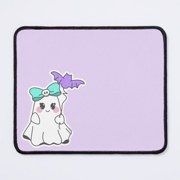 Item preview, Girly Ghost with Bow Holding a Bat Balloon designed and sold by SpunkyDoodles.