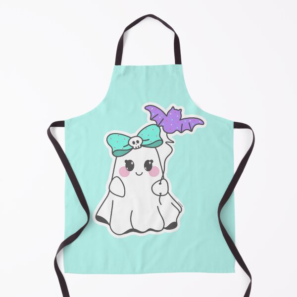 Item preview, Girly Ghost with Bow Holding a Bat Balloon designed and sold by SpunkyDoodles.