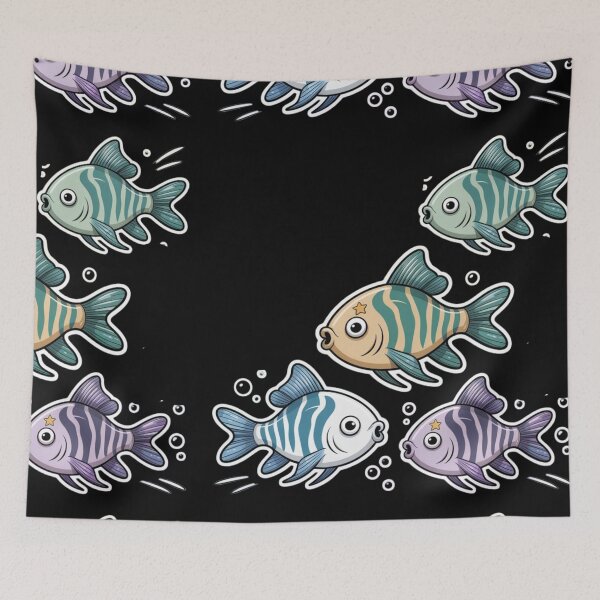 Item preview, Zebrafish - cute ocean fish designed and sold by DamioPolArt.