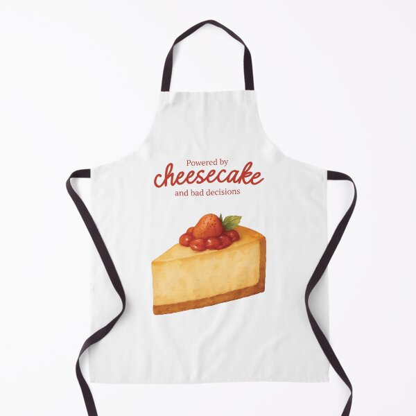 Item preview, Powered by Cheesecake and Bad Decisions – Funny Dessert Lover Quote designed and sold by station-one.