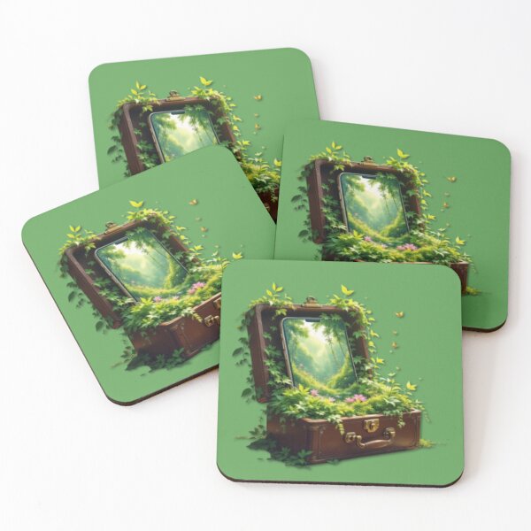 Item preview, Green Portal – Nature meets Tech in a surreal suitcase full of moss, butterflies & vision designed and sold by FotoworldEdel.