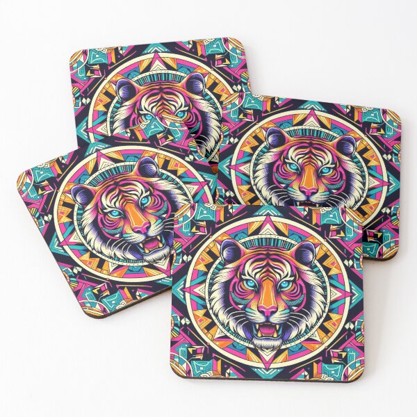 Item preview, Colorful geometric Tiger  designed and sold by Dogandesighn.