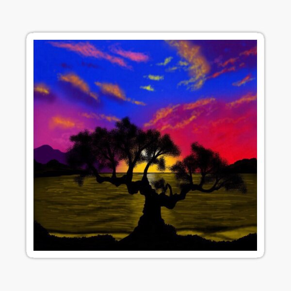 Item preview, Tree Silhouette Sunset designed and sold by lawrencehyde.