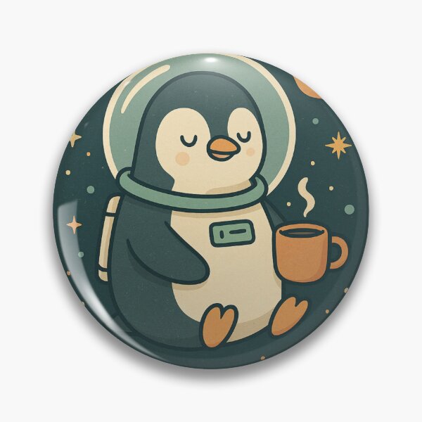 Item preview, Space Penguin Coffee Break designed and sold by Neon Nightmare.
