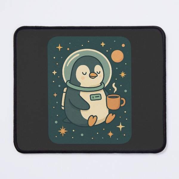 Item preview, Space Penguin Coffee Break designed and sold by Neon Nightmare.