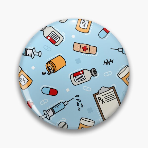 Item preview, Medical Pharmacist Pattern on Blue Background designed and sold by PeaChiArtsi.