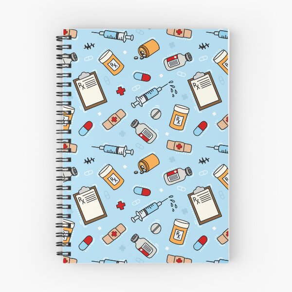 Item preview, Medical Pharmacist Pattern on Blue Background designed and sold by PeaChiArtsi.