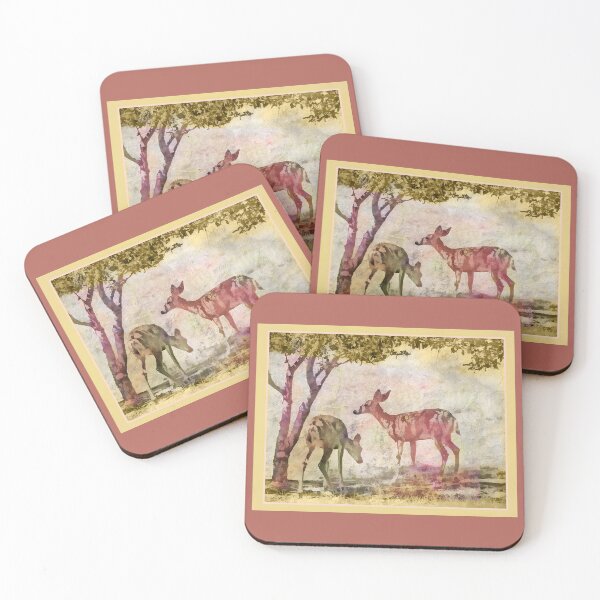 Item preview, Two Deer in Apple Orchard designed and sold by CarolM.