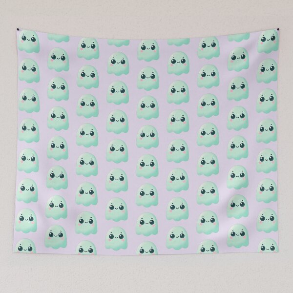 Item preview, Kawaii mint ghost  designed and sold by FatBirdie.