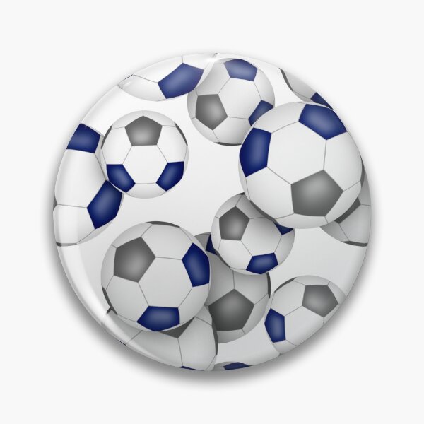 Item preview, Blue & gray soccer balls pattern designed and sold by katzdzynes.