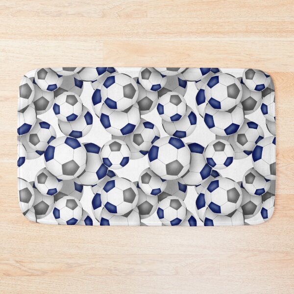 Item preview, Blue & gray soccer balls pattern designed and sold by katzdzynes.
