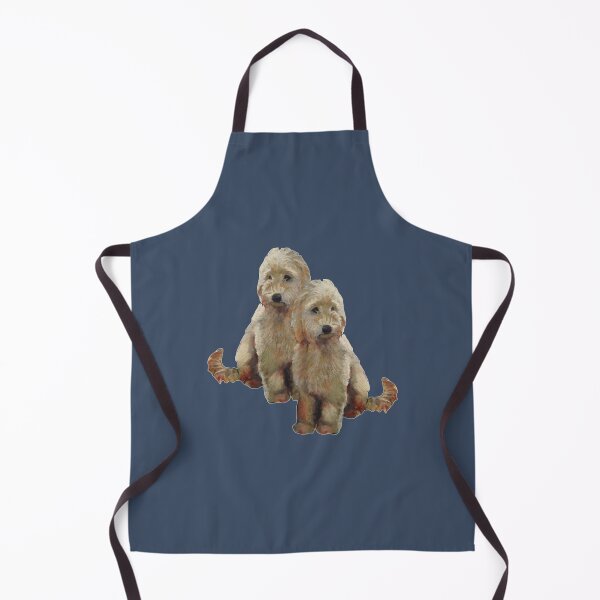 Item preview, Golden Doodle Puppies, Dog Couple, Oil Pastel Art designed and sold by JoyfulWhimsy.