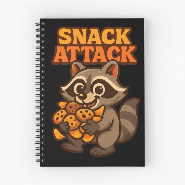 Item preview, Snack Attack – Cute Raccoon with Snacks Funny Cartoon Design   designed and sold by Gazmerch.