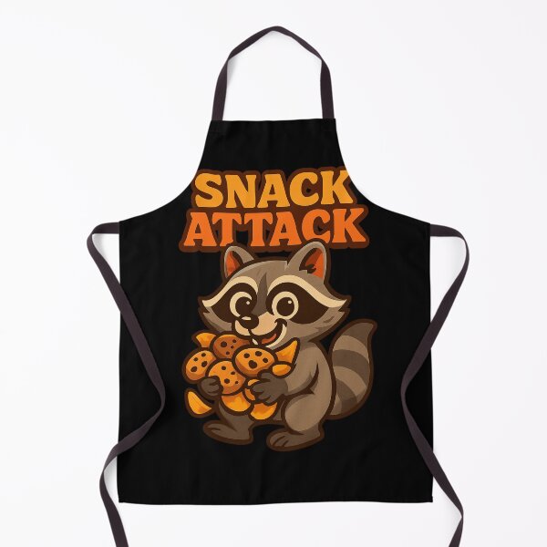 Item preview, Snack Attack – Cute Raccoon with Snacks Funny Cartoon Design designed and sold by Gazmerch.