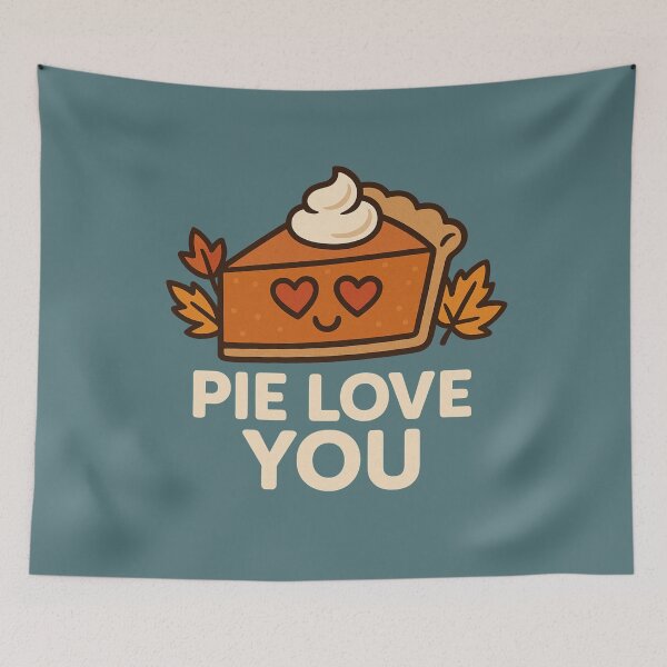Item preview, Pie Love You – Cute Pumpkin Pie Slice with Heart Eyes designed and sold by BloomKind.