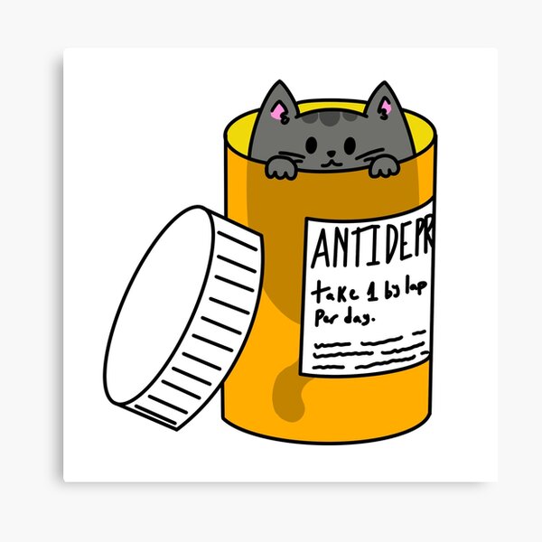 Item preview, Antidepressant Kitty designed and sold by Everest_Fluff.