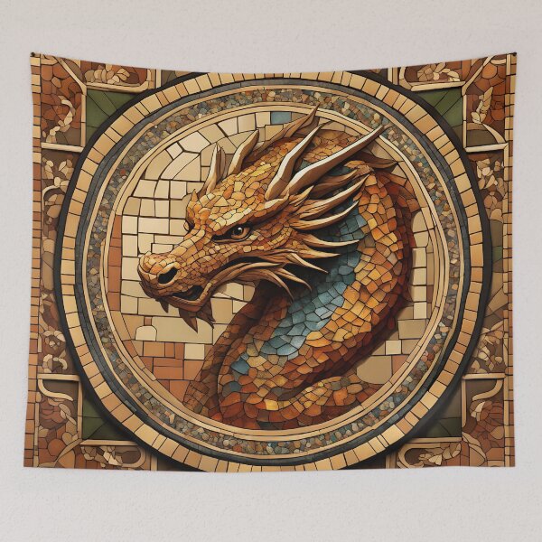 Item preview, Mosaic Dragon designed and sold by ChanceTwoArt.
