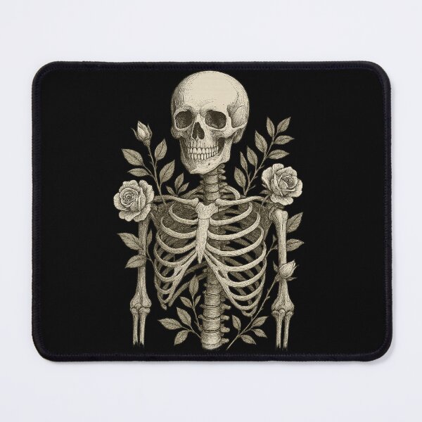 Item preview, Bones & Botany – Vintage Skeleton with Roses Illustration designed and sold by Planthem.