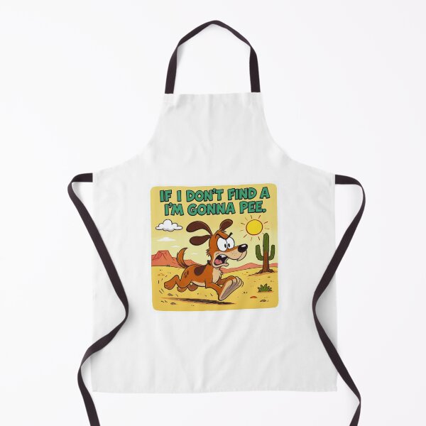 Item preview, Funny Cartoon Dog in the Desert – 90s Style Poster with “If I Don’t Find a Tree, I’m Gonna Pee” designed and sold by RAKO13.