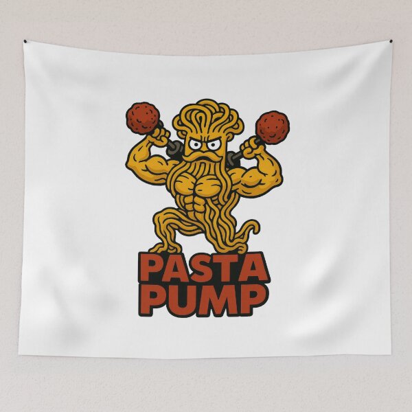 Item preview, Pasta Pump – Buff Spaghetti Funny Gym Food Lifting Artwork designed and sold by Enea Kelo.