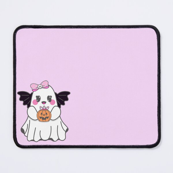 Item preview, Kawaii Girly Bat Ghost with Pink Bow & Jack O' Lantern designed and sold by SpunkyDoodles.