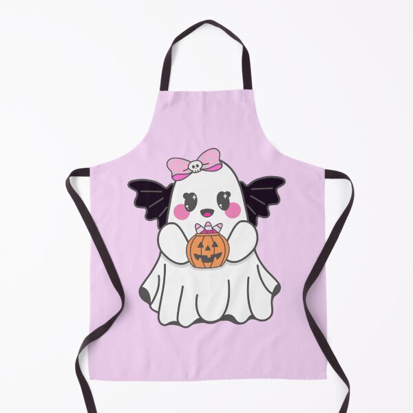 Item preview, Kawaii Girly Bat Ghost with Pink Bow & Jack O' Lantern designed and sold by SpunkyDoodles.