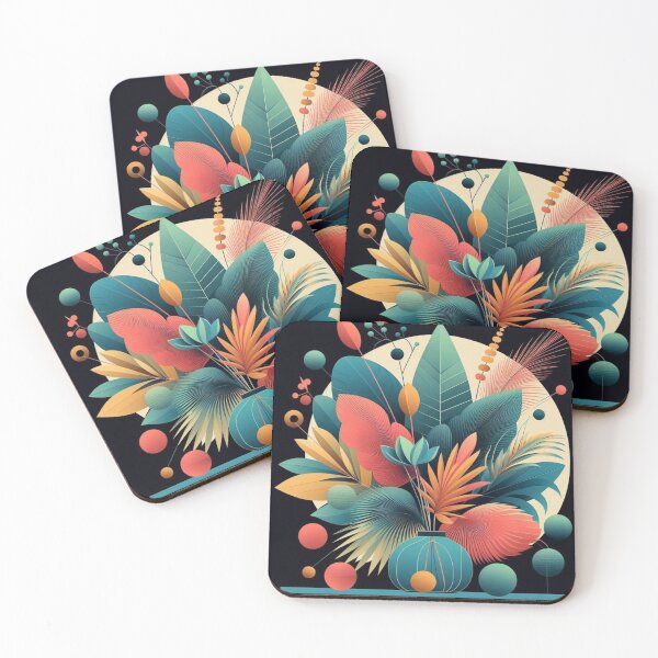 Item preview, colorful modern art botanical desighn designed and sold by Dogandesighn.
