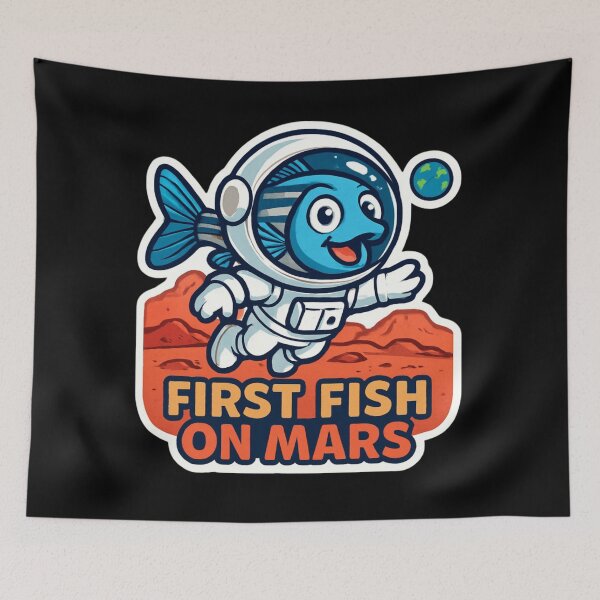 Item preview, Zebrafish - First fish on Mars designed and sold by DamioPolArt.