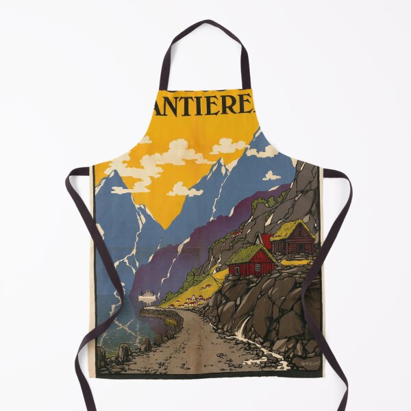 Item preview, Vintage Art Nouveau Travel Poster | Norwegian Fjord Cruise | Early 20th Century | Antique Wall Art | Scandinavian Landscape Decor designed and sold by artofuniverse.