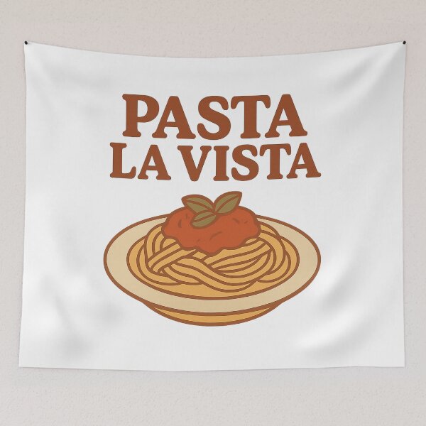 Item preview, Pasta La Vista - Funny Vintage Pasta Design designed and sold by Nuvijo.