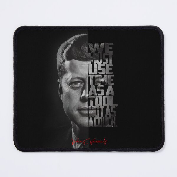 Item preview, John F. Kennedy Freedom Quote – Black and White Inspirational Portrait designed and sold by Enea Kelo.