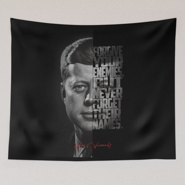 Item preview, John F. Kennedy Freedom Quote – Black and White Inspirational Portrait designed and sold by Enea Kelo.