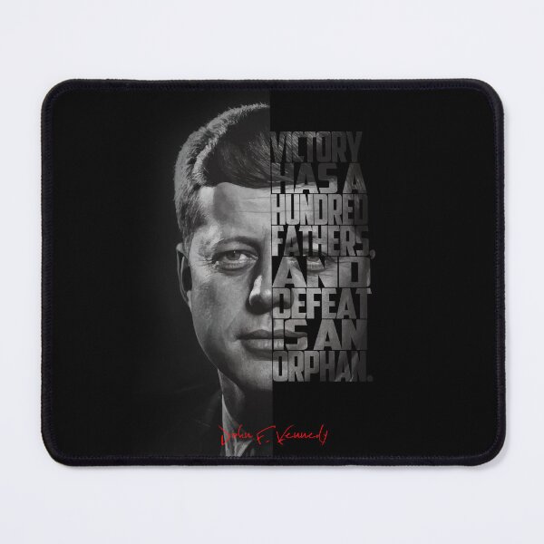 Item preview, John F. Kennedy Freedom Quote – Black and White Inspirational Portrait designed and sold by Enea Kelo.