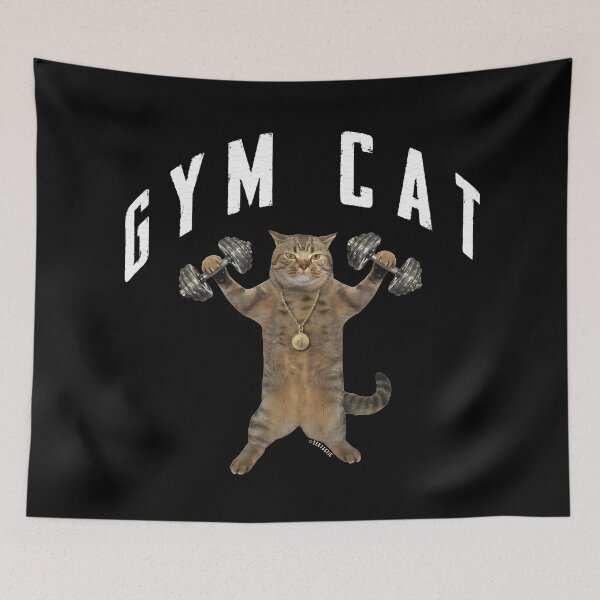 Item preview, Gym Cat designed and sold by SERTASTIC3D.