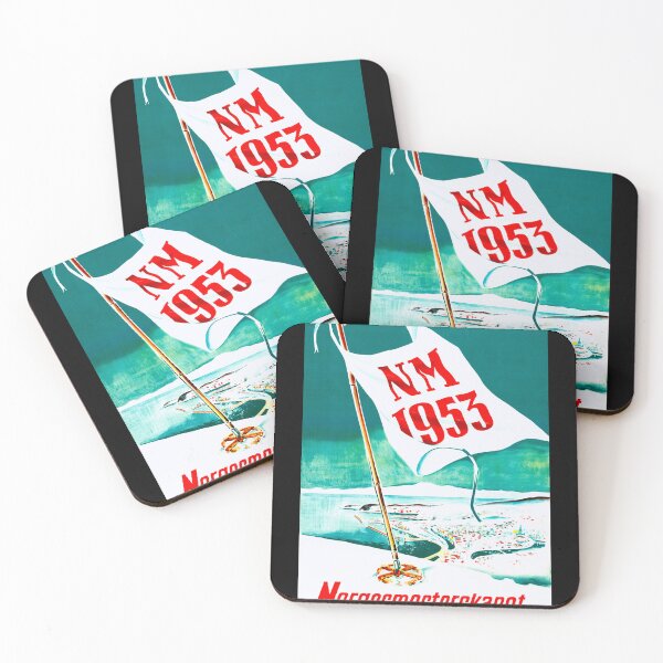 Item preview, Vintage Norwegian Ski Championships Poster 1953 | Trondheim Art | Mid-Century Design | Norway Winter Sports | Retro Ski Decor designed and sold by artofuniverse.