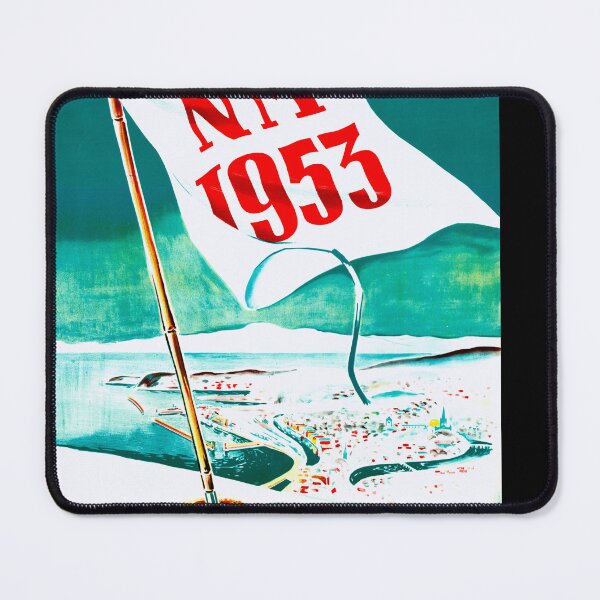 Item preview, Vintage Norwegian Ski Championships Poster 1953 | Trondheim Art | Mid-Century Design | Norway Winter Sports | Retro Ski Decor designed and sold by artofuniverse.