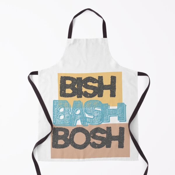 Item preview, Bish, Bash, Bosh, quirky, funky, text-based graphic with retro style designed and sold by KIRBYGRIP-PRESS.