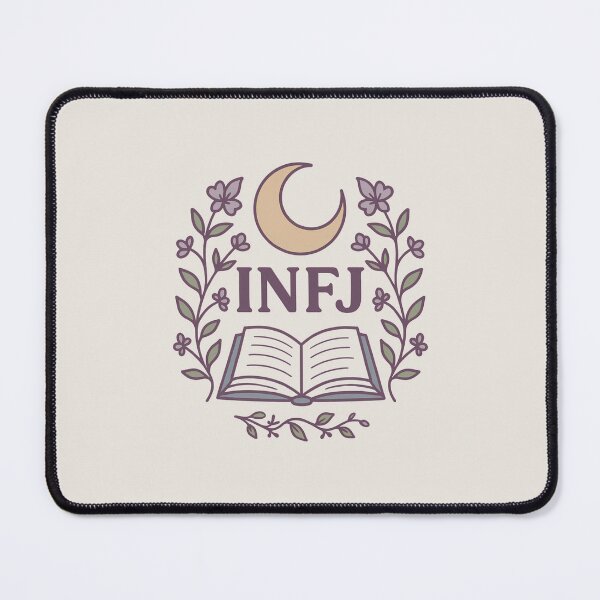 Item preview, INFJ Personality Type – Moon, Book & Floral Symbol Design designed and sold by M'ART.